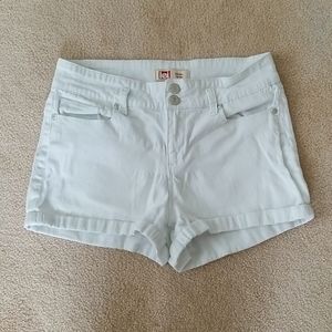 Cute White High Rise Shorts